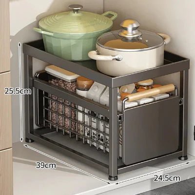 Organisateur Salle de Bain - MultifunctionStorageBasket™ - Noir - Bathmosphere